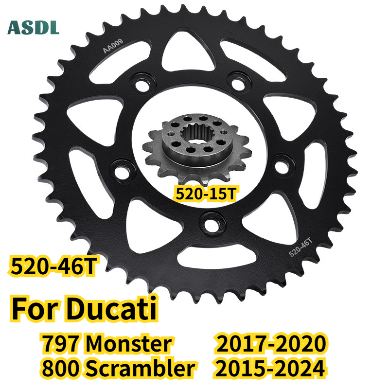 Motorcycle Gear Icon - 520 46T 15T Sproket Depan Belakang