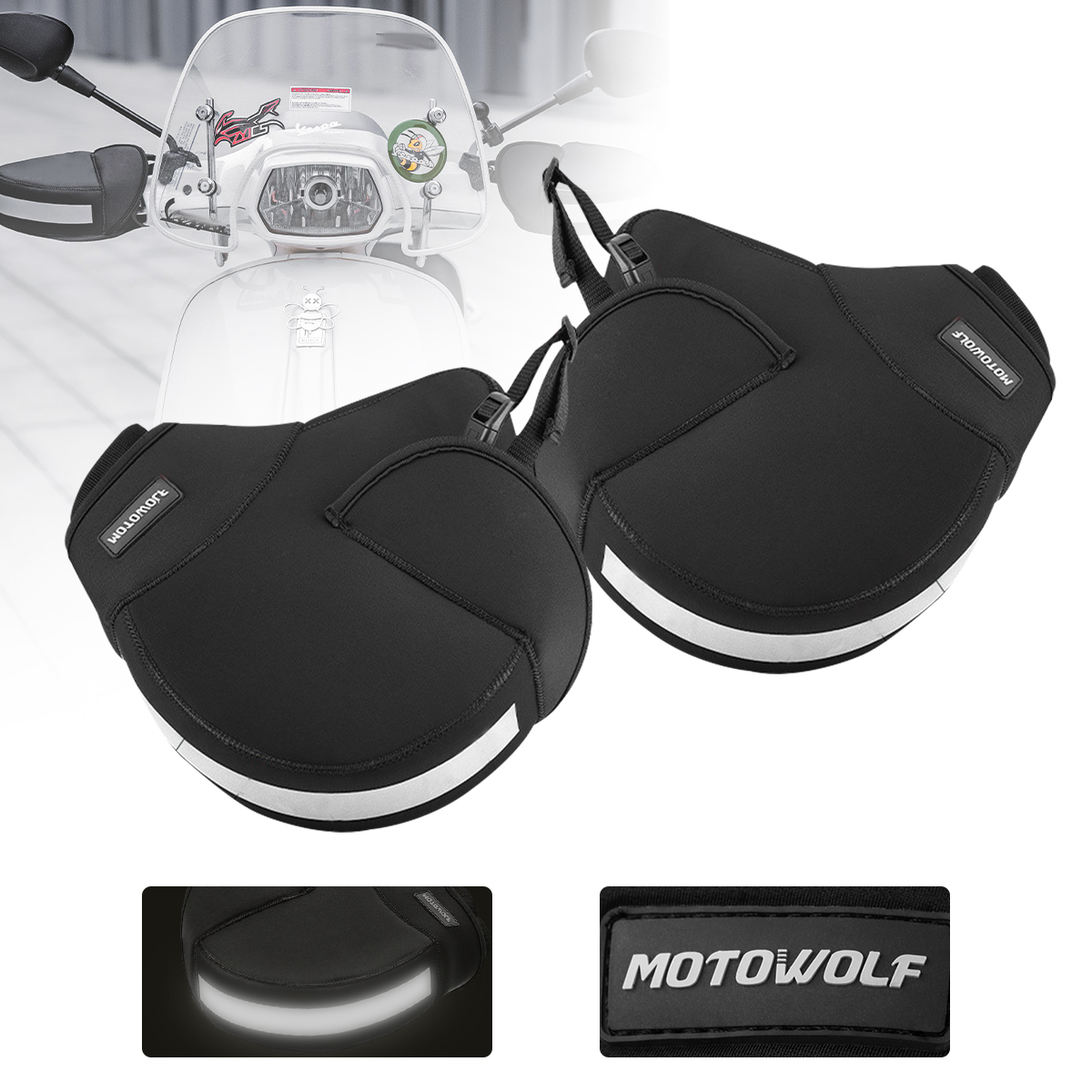 Motorcycle Gear Icon - Penutup Stang Sepeda Motor Musim Dingin,